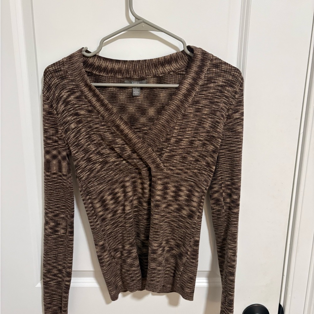 Apt. 9 Brown Striped Knit Top